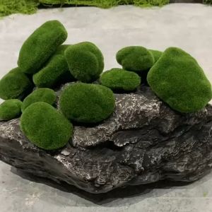 12pcs Artificial Moss Rocks Home Garden Fake Stone For Micro Landscape DIY Decor Small