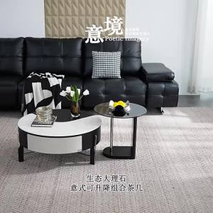 Italian Luxury Tech Stone Coffee Table and End Table Set