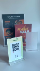 Standee Menu Mica A4 Menu để bàn A5 A6 Đế lùa 02 mặt Mica Đài Loan MOGEE
