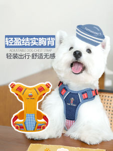 Dog Leash Outdoor Teddy Golden Retriever Prevent Loss Harness Dog Walking Rope Bichon Vest Style Pet Supplies Polyester Material