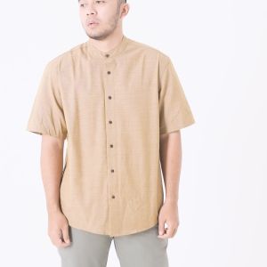 M Gee Baju Muslim Koko Pria Lengan Pendek Mgee AZKA C077 Mustard