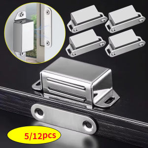 5/12pcs magnetic door Catch Latch magnetic adsorption used for cabinets wardrobes furniture door lock buckles hardware