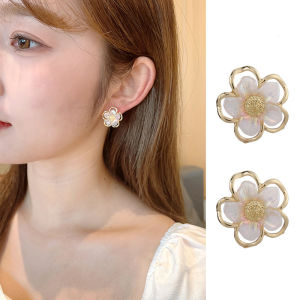 Corinna Simple Retro Super Fairy Double Layer Flower Earrings Female Personalized Fashion Earrings