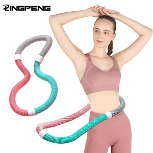 Weighted Spring Circle Steel Frame Foldable Segments Protection Waist Toning Home Gym Fitness