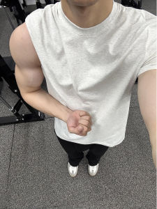 Light Grey Sorona Cool Sensation Short Sleeve Mens T-Shirt Quick Dry Sun Protection Half Sleeve American Style Shoulder T-Shirt