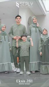 SARIMBIT SEPLY 2025 EKSIS 281 MATTE GREEN TERBARU GAMIS & KOKO KELUARGA LEBARAN KEKINIAN PREMIUM TERMURAHHH