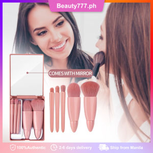 5/8 Pcs Makeup Brushes Set With Mirror Foundation Eye Shaow Brush Travial Kit Beauty Make Up Tools