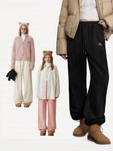 unifree | Quần jogger dày ấm bằng fleece dáng thẳng