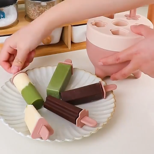 DIY Aiskrim Batang Pembuat Aiskrim Acuan Popsicle Ice Cream Maker 6 Batang DIY Popsicle Mold DIY雪糕模具 冰棒 冰淇淋模具