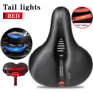 Womens Mens Dual Shock Absorbing Bike Seat Comfortable Thickened Super Soft Mountain Bike Seat Universal Bicycle Accessories
