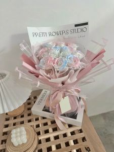 Bouquet Gift Rose Artificial Flower Classic Style Soap Flower Preserved Fresh Flower for Boys Girlfriends Birthday Gift Girls