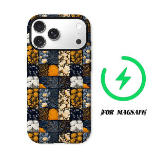 black gold floral patchwork Phone Case for iPhone 18 17 16 15 14 13 12 11 Air Pro Max Plus Double-layer Cover