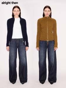 Classic Color Woolen Jacket Stand Collar Cuffed Sleeve Slim Fit Zipper Sweater Long Sleeve Knitted Cardigan Straight Tube Type