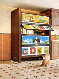 MEISD | Tủ Lưu Trữ Bếp Đa Cấp Phong Cách Retro Thép và Gỗ