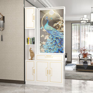 Nordic Luxury Modern Simple Entrance Hall Screen Cabinet Partition Facing Main Door Living Room Concealment Cabinet Design