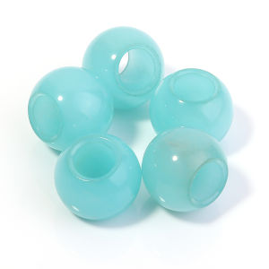 5pcs 12mm Natural Stone Big Hole Beads Agate Turquoise Tiger Eye Jade Loose Beads For Jewelry Making DIY Bracelet Accessories
