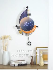 Đồng Hồ Điện Tử Treo Tường  Đồng Hồ Màn Led Hình Thuyền Sang Trọng Và Hiện Đại Tặng Kèm Hình Dán Mặt Trời Và Chim Hải âu Decor Phòng Khách Phòng Ngủ Siêu Đẹp