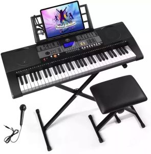 61Key Digital Electric Adult Piano Keyboard Portable Electronic Keyboard for Beginners Piano