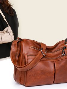 Túi Đeo Chéo Da Mềm Thời Trang Nhiều Lớp Cho Nữ Túi Đeo Vai Đơn Dung Tích Lớn Đa Năng Cho Phụ Nữ Trung Niên Túi Mẹ