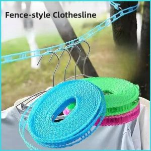Thickened Clothesline Indoor Outdoor Windproof Hole Punching Clothes Hanging Rope Dormitory Quilt Storage Essential
