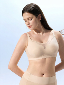 ManiForm | Comfortable Wirefree Thin Full Figure Minimizing Bra Smooth Bunny Ear Cup