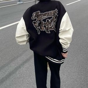 American Retro Baseball Uniform Womens Spring and Autumn New Loose All-match Student Casual Jacket Vintage Jacket