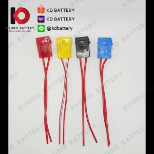 กระบอกฟิวส์เสียบ ซองฟิวส์เสียบ กระบอกฟิวส์ (Fuse Socket) สายไฟหนา 2 sq.mm. มีขนาดเล็งและดีขึ้น ยี่ห้อ TCS