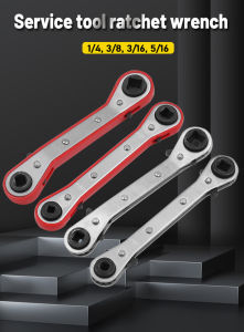 Refrigeration equipment maintenance wrench double-headed square ratchet wrench air conditioning valve quick wrench cold storage wrench