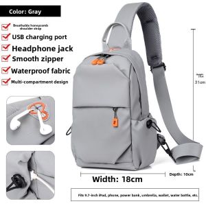 JIFANPAUL | Fashionable Waterproof Multi-functional Mens Chest Bag