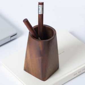 Đơn Giản Thiết Kế Hộp Đựng Bút Gỗ Chắc Chắn Để Bàn Sắp Xếp Lưu Trữ Màn Hình Khắc Tùy Chỉnh Vật Dụng Văn Phòng Kinh Doanh