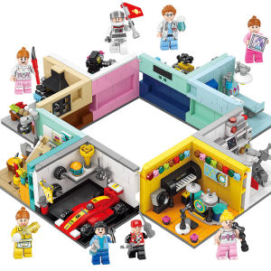 Lele Brothers 8969 series Dream House Street view building blocks for boys and girls children educational toy gifts，Educational Stem toys toy for kids