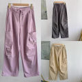 High Waist Comfortable Women's Workwear Pants Tencel Cotton Loose Casual Versatile Elastic Waist Skin-friendly J25-3. 