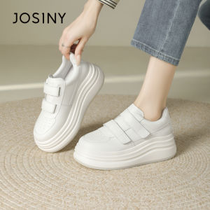 Josiny | Thick Sole Elevating Sneakers with Velcro Closure