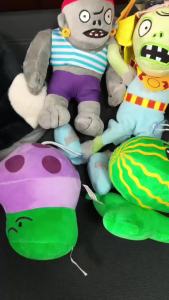 Bandai | Plants vs Zombies 2 Video Game Character Plush Toys PVZ Plants Peashooter SunFlower Anime Stuffed Plush Dolls Gifts For Children