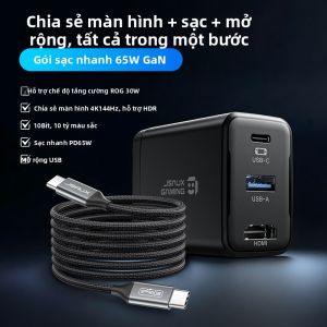 JSAUX | Đầu chuyển GaN với 4K 144Hz 8K HDR