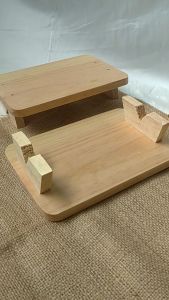 Talenan Kayu Pinus Model kaki Ukuran 21 x 16cm