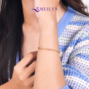 MEILYN Gelang Rantai Wanita Motif Rante Kasual Lapis Emas 0231240214
