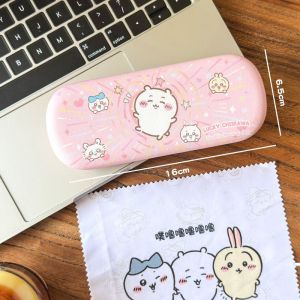Chiikawa | Glasses Case Storage Box Cute Myopia Glasses PU Shockproof Protective Case Portable Anti-Scratch Eyeglasses Holder for Student