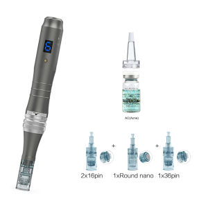 Wireless Derma Pen Microneedling Kit with Microneedling Serum Electric Derma Stamp for Different Skin Problem