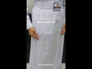 Rok Sekolah SMP / SMA Model Rempel Full Pinggang Non karet Kain Licin Elemen / Twist High Seragam Sekolah Amrycollection