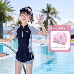 MONLEYTA | Bộ đồ bơi trẻ em 2025 Bộ đồ bơi chuyên nghiệp cho bé gái mới nhanh khô chống tia UV trung và lớn