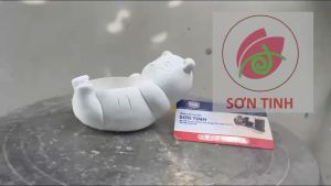 Tượng thạch cao gấu trúc trồng sen đá xương rồng.tô tượng Sang Trọng 75cm (Không kèm màu) tô tượng đồ chơi cho trẻ