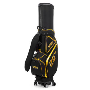 PGM GOLF | Hard Shell Extendable Golf Bag 4-Wheel Push