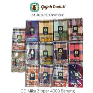 Kain Pelikat Gajah Duduk Mika Zipper ✅Boleh Pilih Warna (Standard - 4000 Benang)