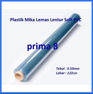 Plastik Mika Lemas Lentur Soft PVC Bening Tebal 050 050mm Taplak Meja ECER METERAN