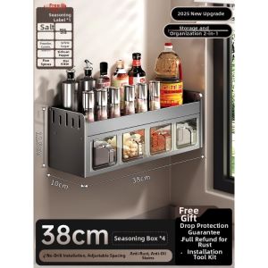 evesigar | Wall Mounted Non-Drilling Spice Rack