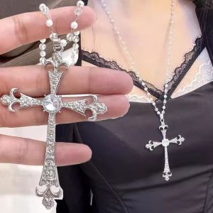 Thời trang chữ thập Kim Cương Mặt dây chuyền Y2K Phong Cách Punk hip hop cổ điển sáng tạo đường phố choker cho phụ nữ hàng ngày Trang sức dự Tiệc Quà Tặng