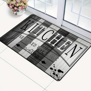 Thảm Trải Sàn Nhà Bếp Tối Giản Hiện Đại VIKAMA Thảm Polyester Chống Trượt Chống Bụi Bẩn Để Trang Trí Nhà Cửa Chống Phai Màu Có Thể Giặt Bằng Máy