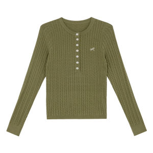 Elegant Fitted Knit Sweater Spring