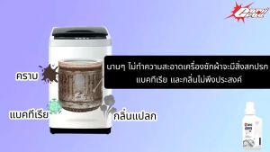 น้ำยาล้างถังเครื่องซักผ้า ปลอดภัย กลิ่นหอมสดชื่น ป้องกันแบคทีเรีย 1000ML